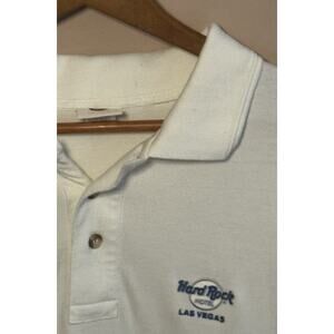 Vintage Hard Rock Cafe Las Vegas White Polo 2XL